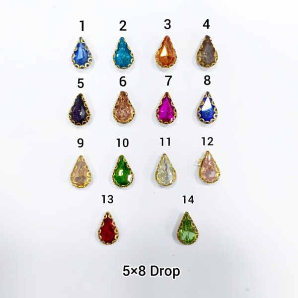 DROP STONES 5*8mm (12 PCS PACK)